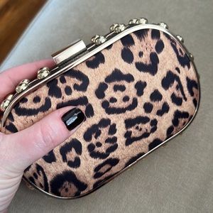 Leopard Clutch. Never worn 💕💕